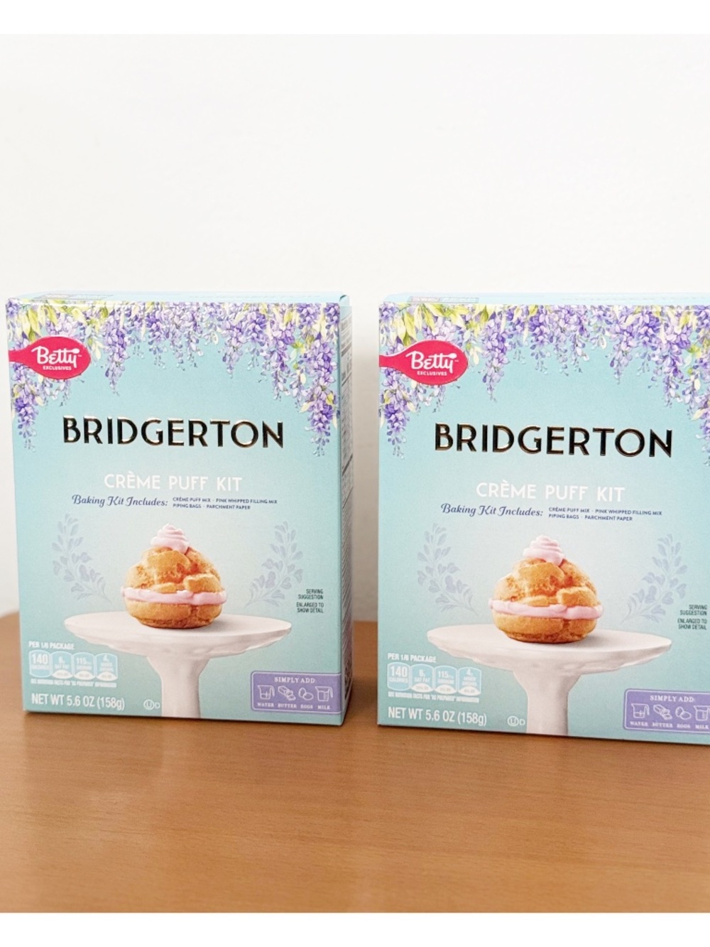 NEW Pack/Lot of 2 Boxes Betty Crocker Bridgerton Creme Puff Baking Party Kit NIB